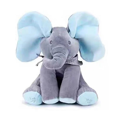 Peek-a-Boo Singing Elephant Plush Toy – Interactive Baby Gift