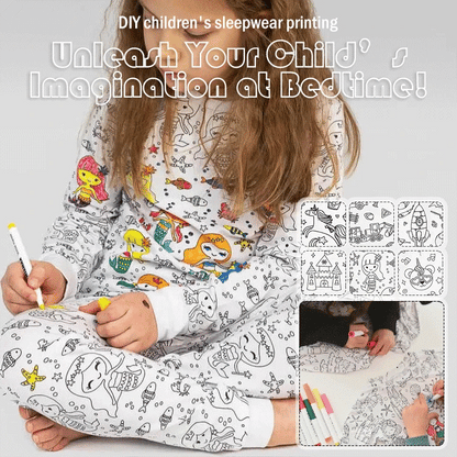 Color-In Pajamas for Kids – Creative DIY Sleepwear
