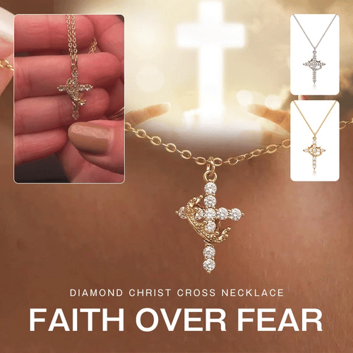 Crown of Faith™ Diamond Cross Necklace