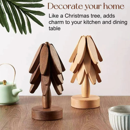 🌲 Evergreen Tree Trivet Set