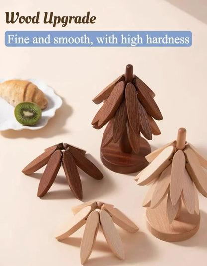 🌲 Evergreen Tree Trivet Set
