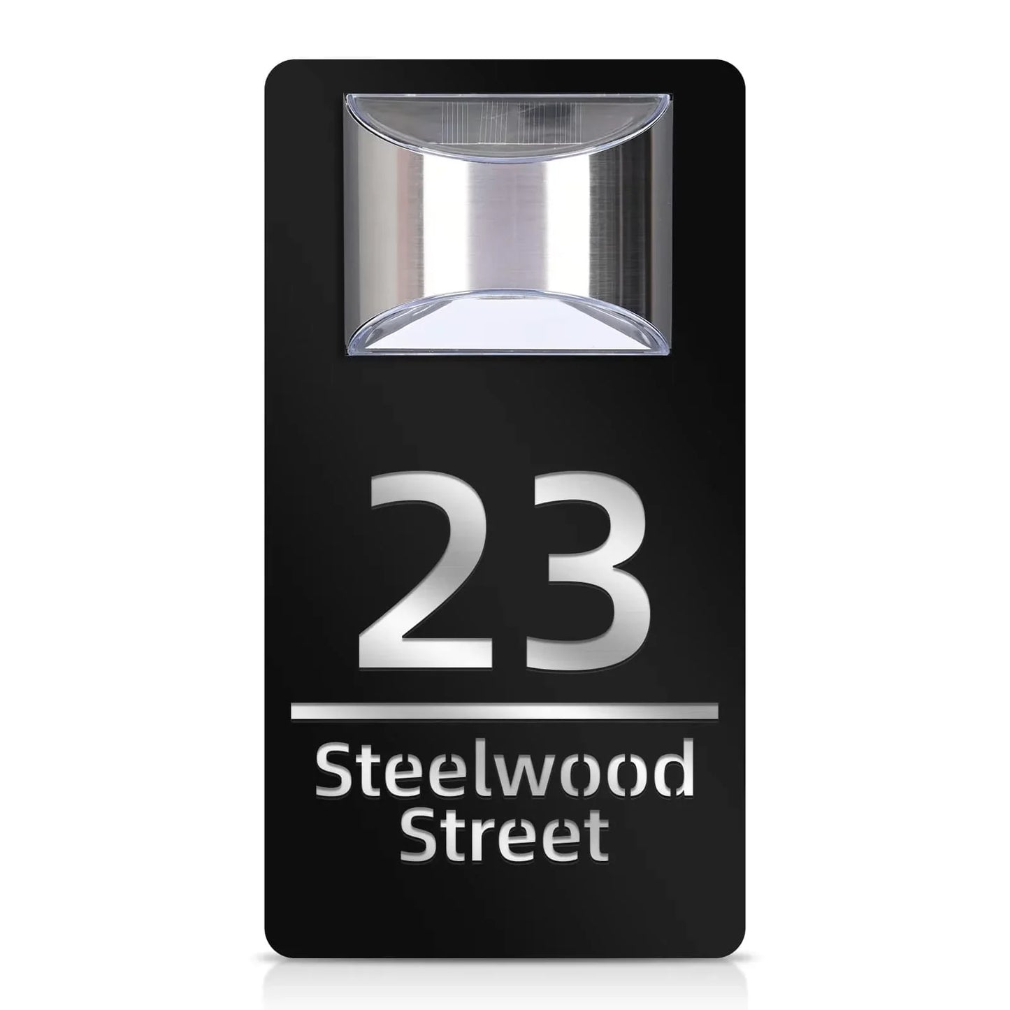 LumiSign™ Personalized Solar Modern House Plaque——Make Your Home Stand Out