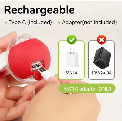 Rechargeable Automatic Smart Interactive Rolling Dog Ball Toy
