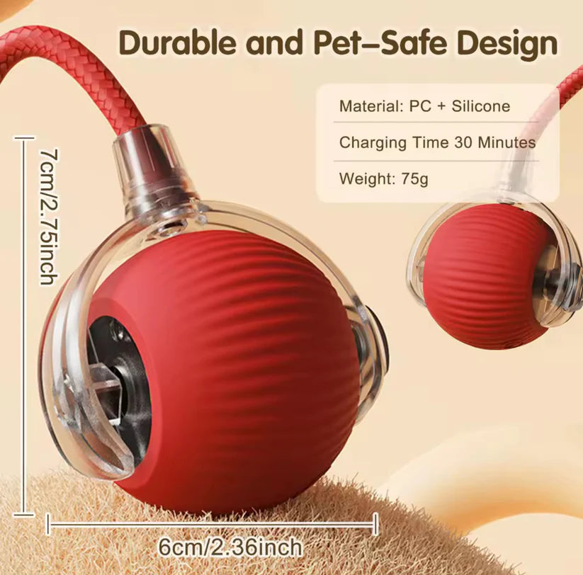 Rechargeable Automatic Smart Interactive Rolling Dog Ball Toy