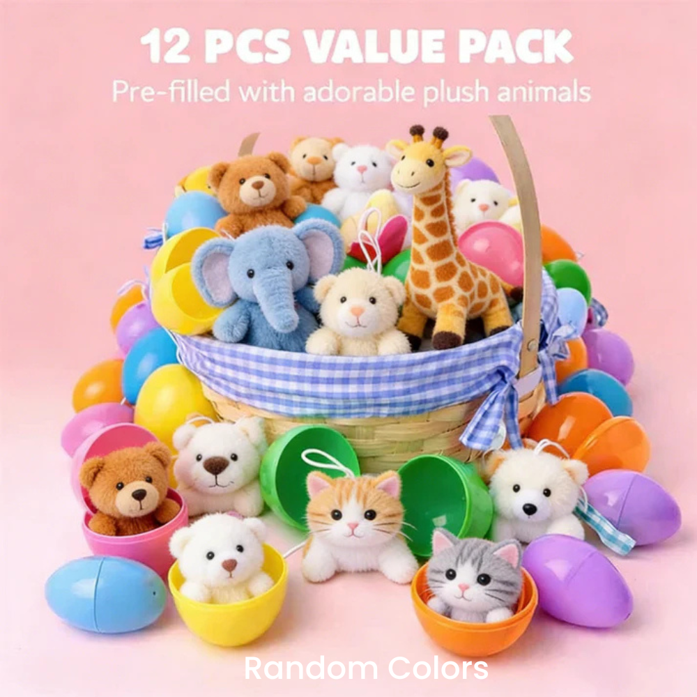 🎁Easter Hot Sale UP TO 70% OFF🎁Prefilled Surprise Easter Eggs with Plush Animal Toys