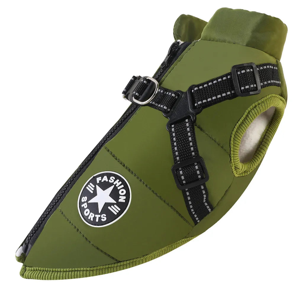 🐾 PawSnooze - Waterproof Dog Jacket with Built-in Harness ❄️