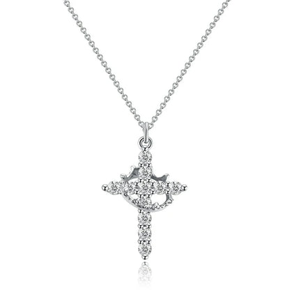 Crown of Faith™ Diamond Cross Necklace