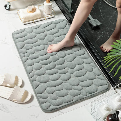 Cobblestone Embossed Bathroom Mat