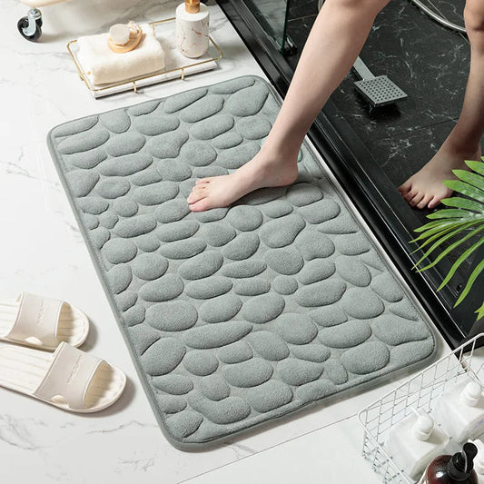 Cobblestone Embossed Bathroom Mat