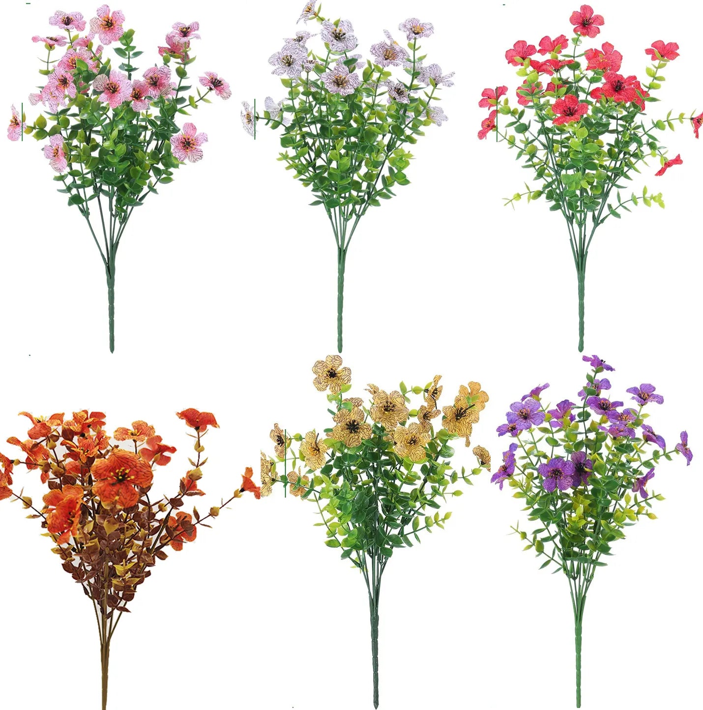 Floranel™ EverBloom Sunset Mums – Lifelike UV-Resistant Artificial Flowers for Fall Décor