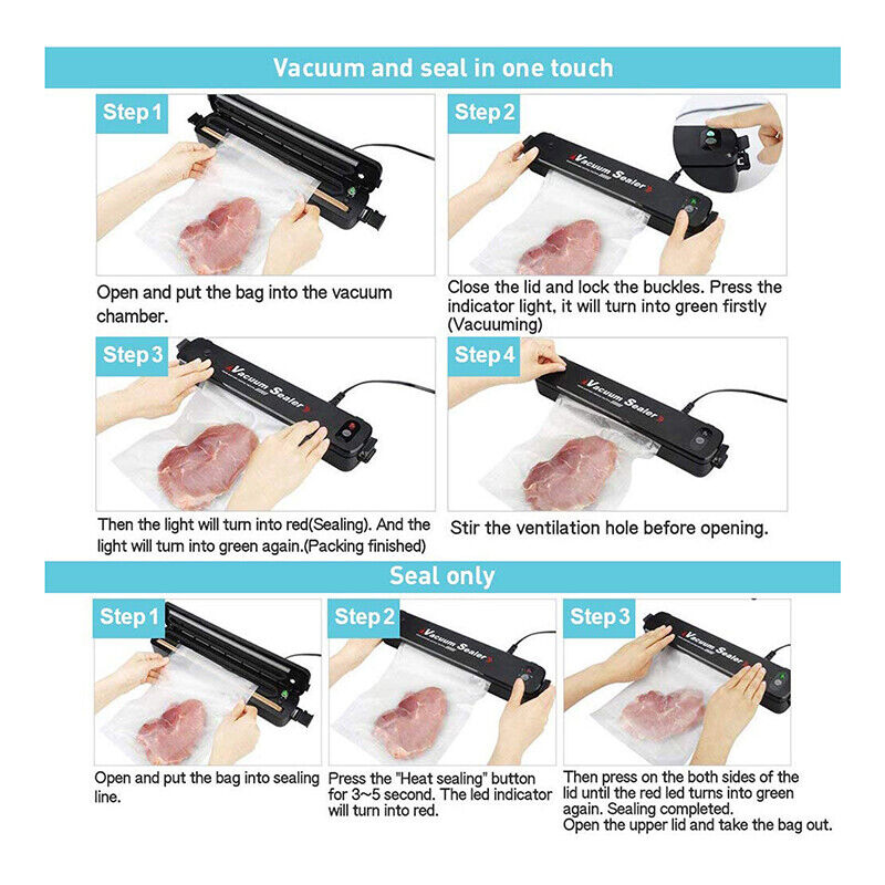 Automatic Vacuum Sealer Machine, Food Preservation With Seal Bags