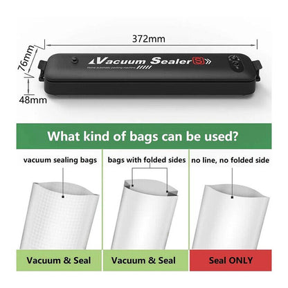 Automatic Vacuum Sealer Machine, Food Preservation With Seal Bags