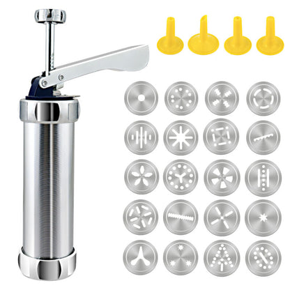 25 Pcs Cookie Press, Biscuit Maker, Cake Making & Decorating Kit