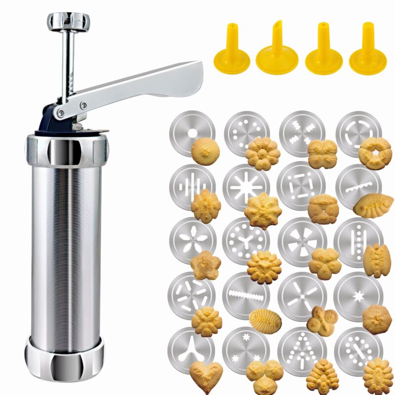 25 Pcs Cookie Press, Biscuit Maker, Cake Making & Decorating Kit