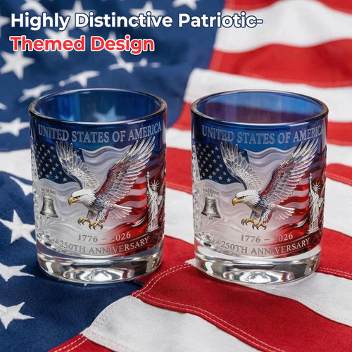 USA 250th Anniversary Commemorative Glass