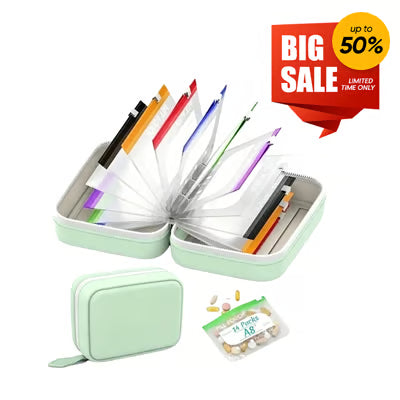 Premium Waterproof PU Travel Pill Organizer Set